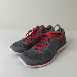 Nike Mens Flex 2014 Size 11 642791-003 Gray Red Lace Up Running Shoes